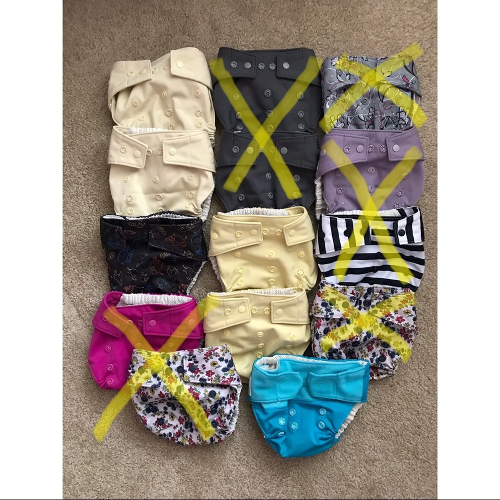 LOT of 6 EUC Grovia cloth diaper shells